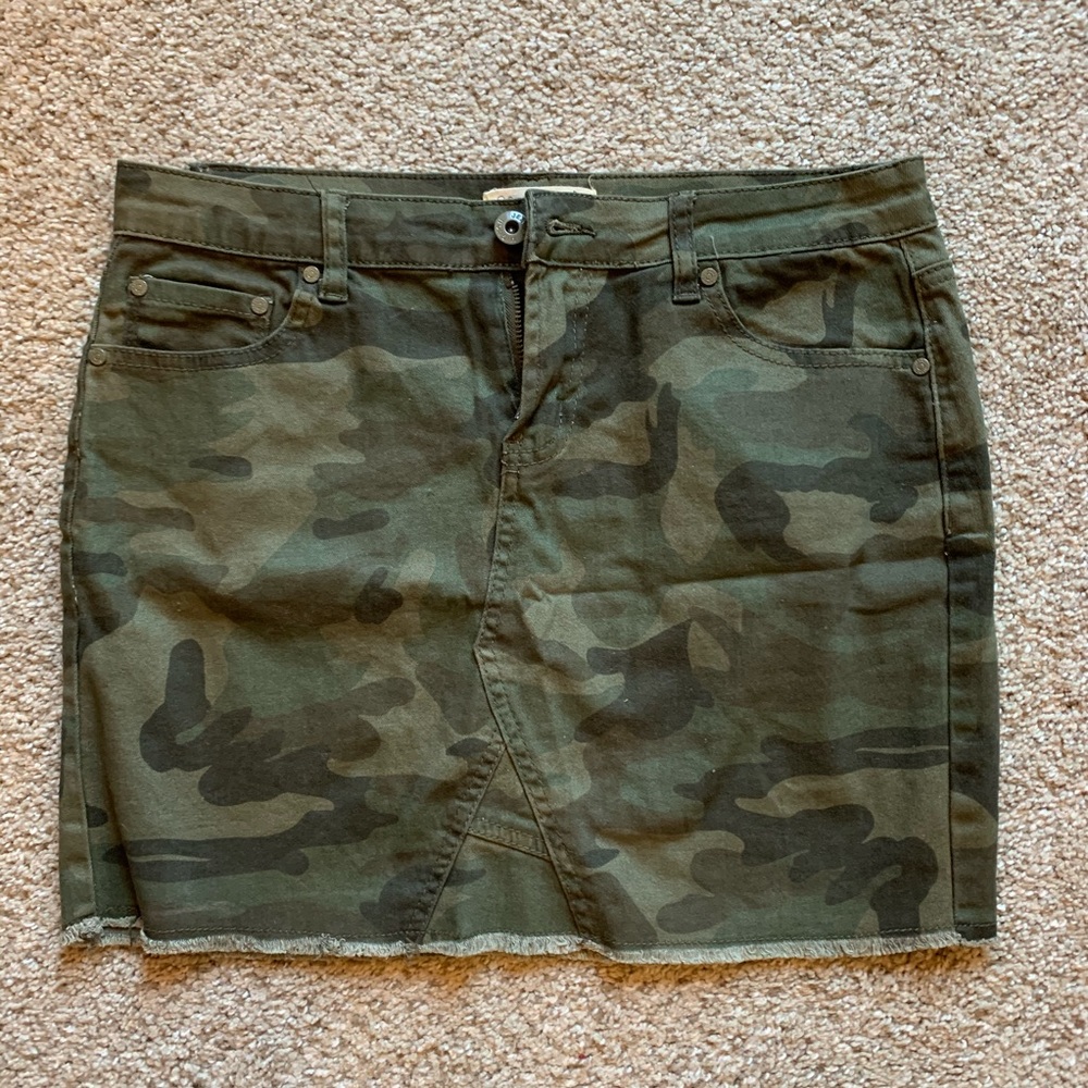 Camo Jean Skirt